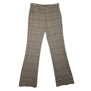 Lauren Ralph Lauren Black‎ Label Plaid Flare Pants W's 2P OrangeBrownPlaids Work
